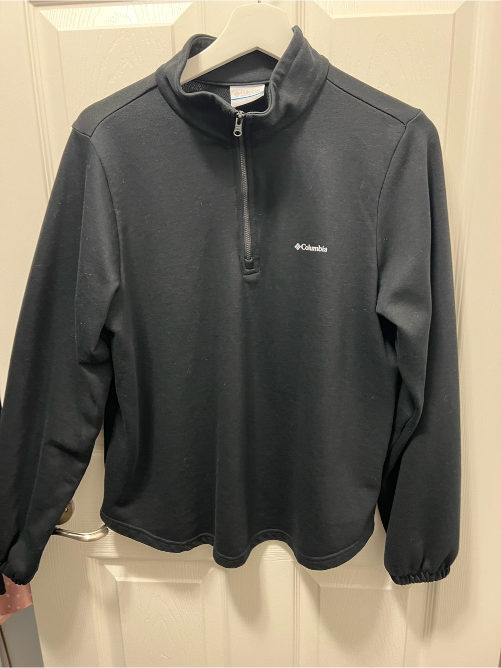 Columbia Black 1/4 Zip Pullover Sweater